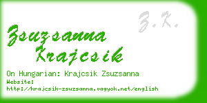 zsuzsanna krajcsik business card